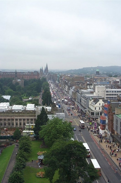 Princes Street from the Scott Monument