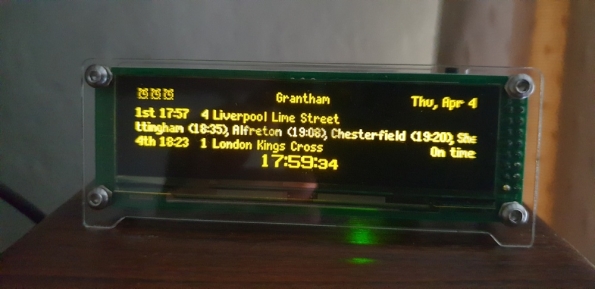 Desktop departure board